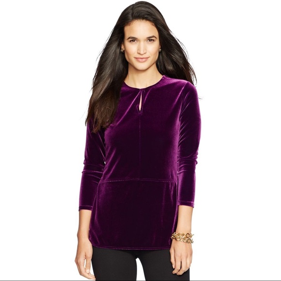 ralph lauren velvet top